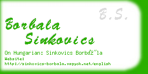borbala sinkovics business card